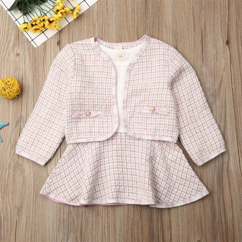 Long-sleeved Two-piece Children Suit