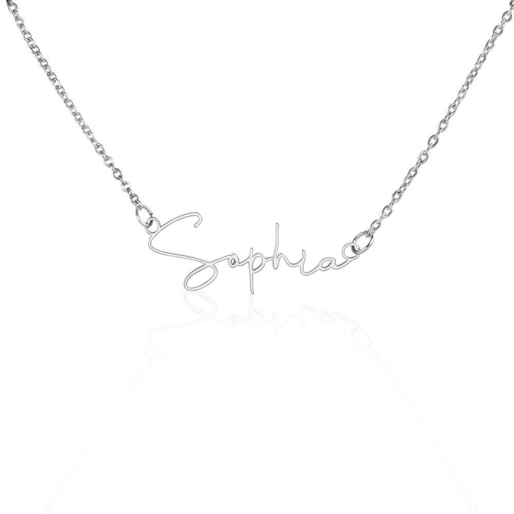 Signature Name Necklace for Girls