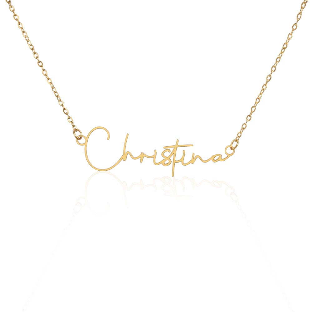 Signature Name Necklace for Girls