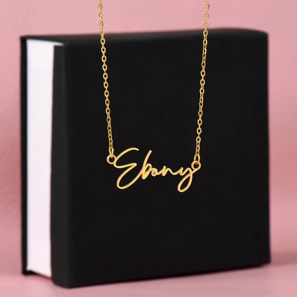 Signature Name Necklace for Girls