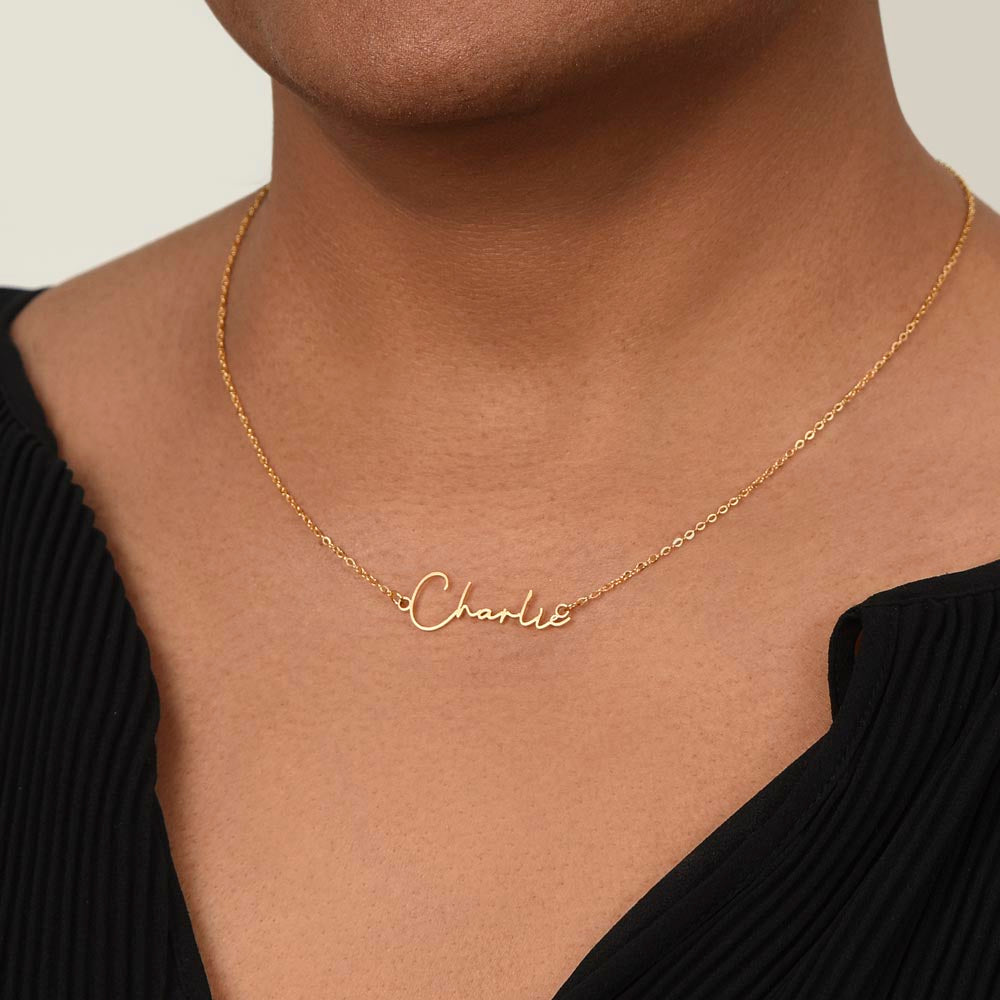 Signature Name Necklace for Girls