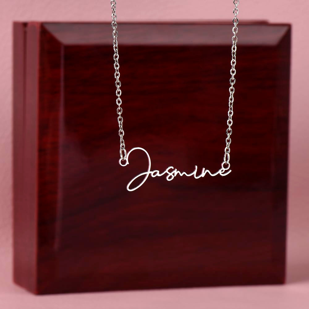 Signature Name Necklace for Girls