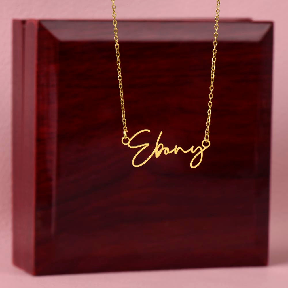 Signature Name Necklace for Girls